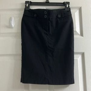 Black Pencil Mini Skirt